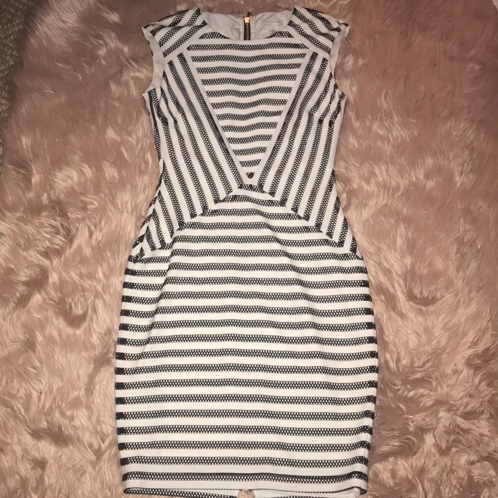 Cache exposed zipper dress